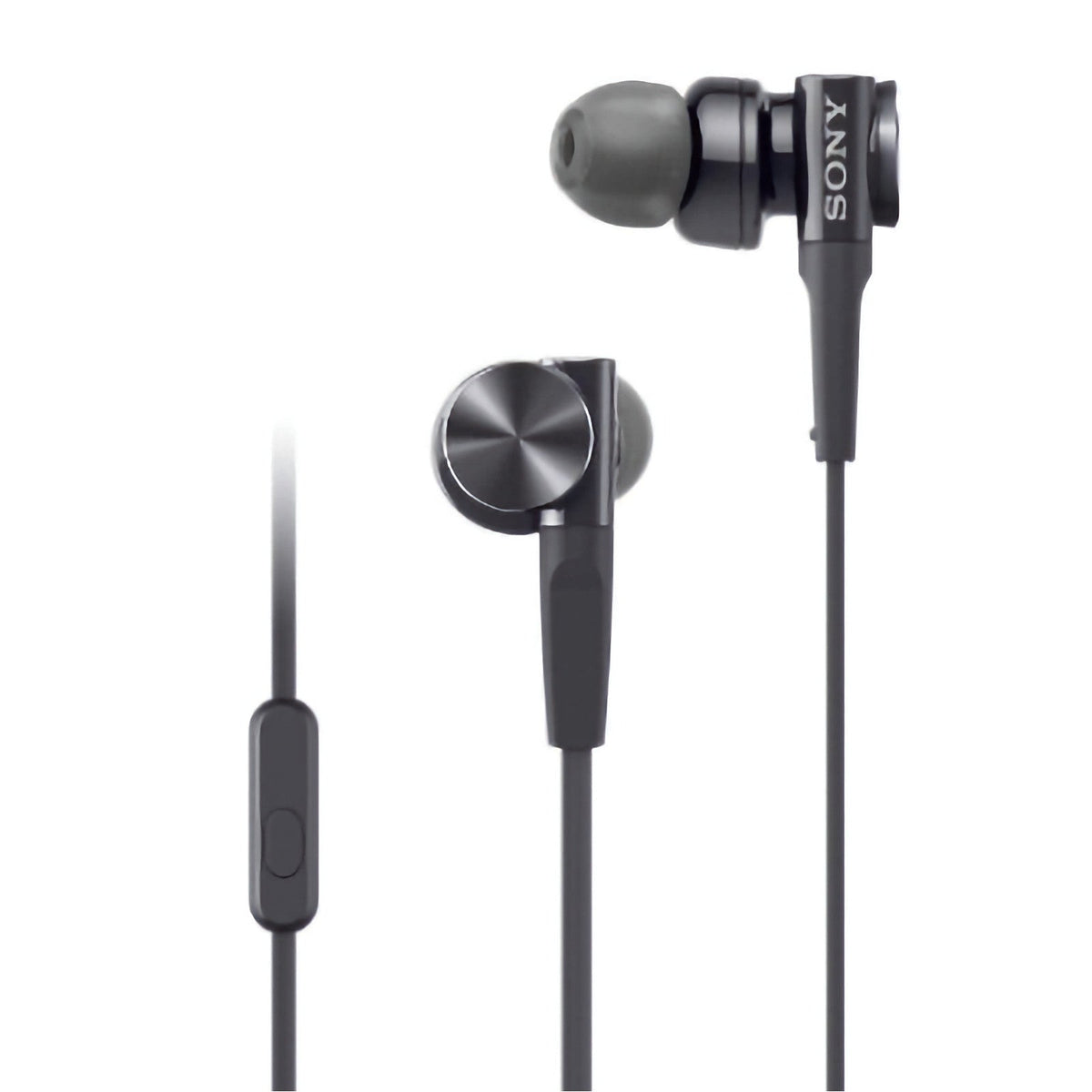 Schwarze Sony MDR-XB75AP Extra-Bass In-Ear-Kopfhörer