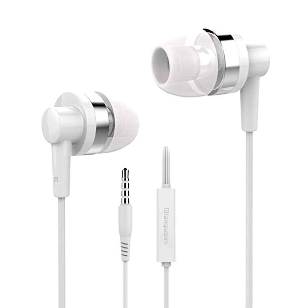 Weißes Langsdom JD89 In-Ear-Headset
