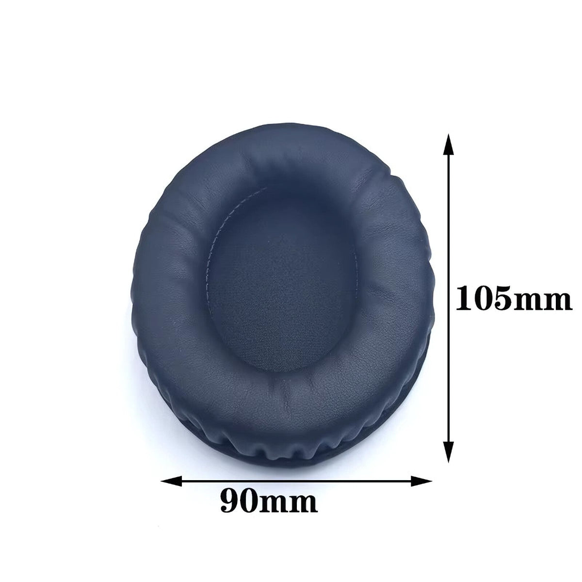 Ovale schwarze Memory-Foam Ohrpolster in verschiedenen Größen