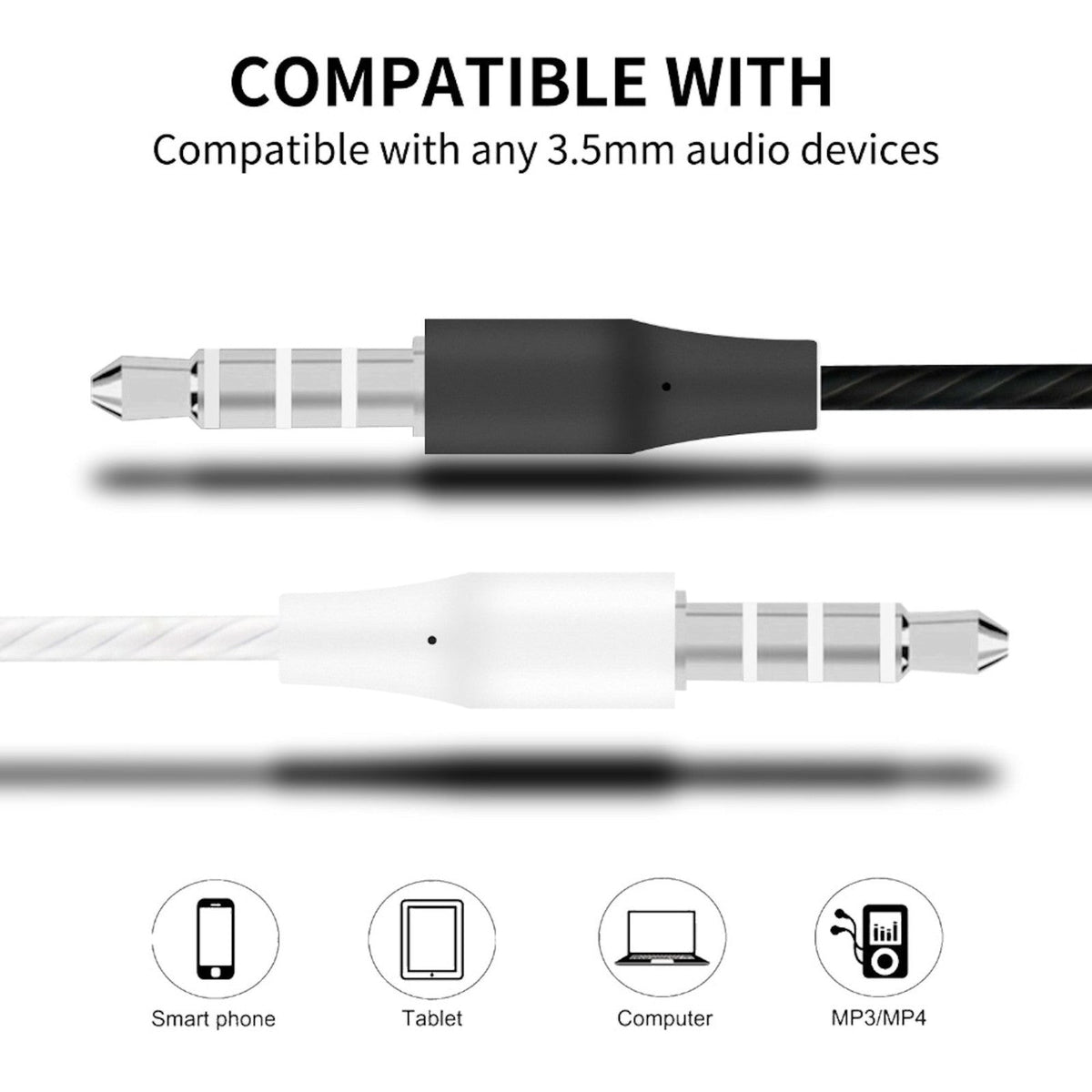 3K S3 In-Ear-Kopfhörer mit Mikrofon und PU-Tasche