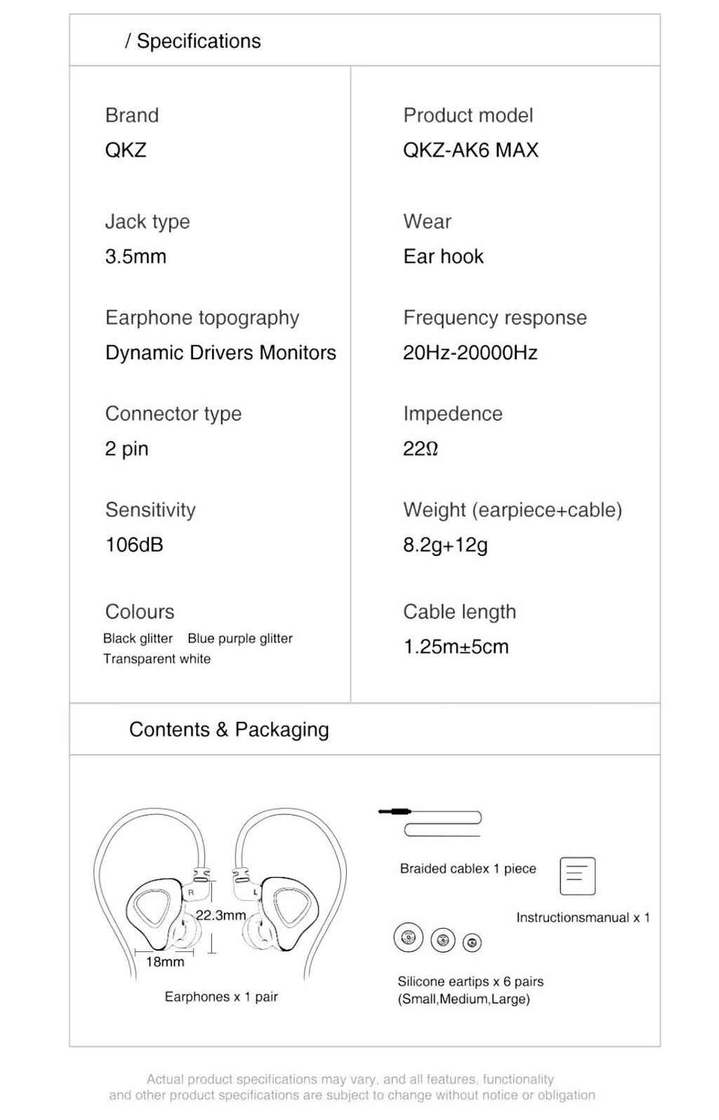 QKZ AK6 Max HiFi In-Ear-Headset