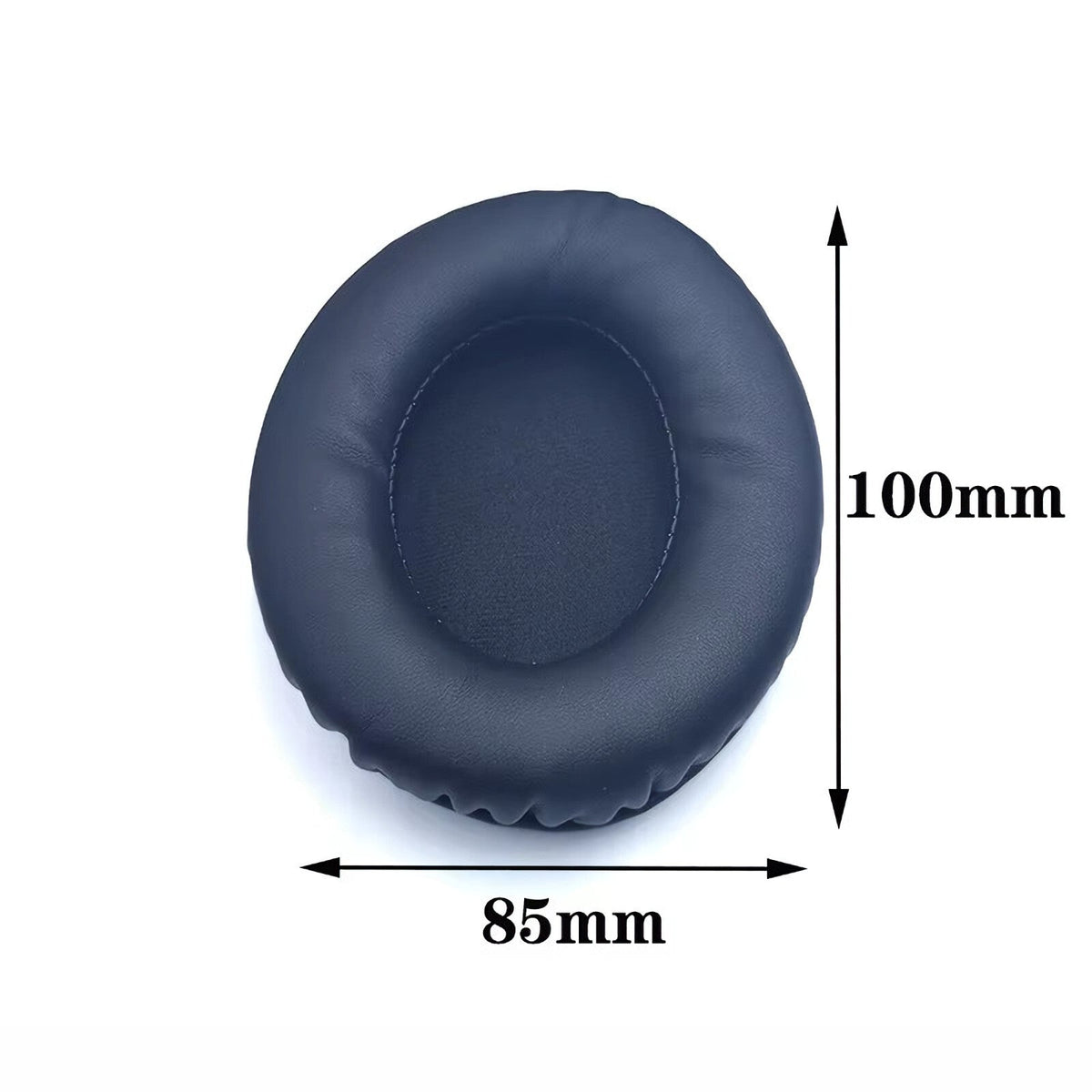 Ovale schwarze Memory-Foam Ohrpolster in verschiedenen Größen