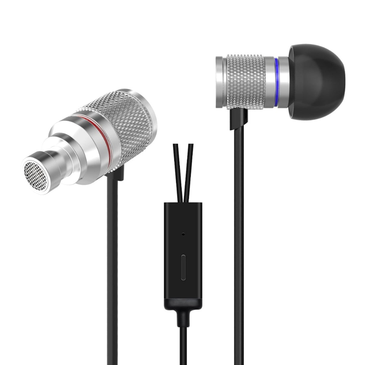Silbernes KZ HDS3 In-Ear-Headset mit Hardcase