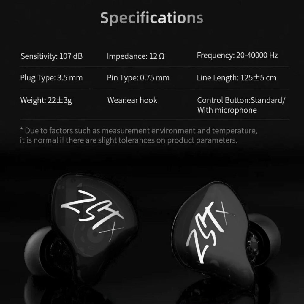 Schwarzes KZ ZSTx Pro Hybrid In-Ear-Headset