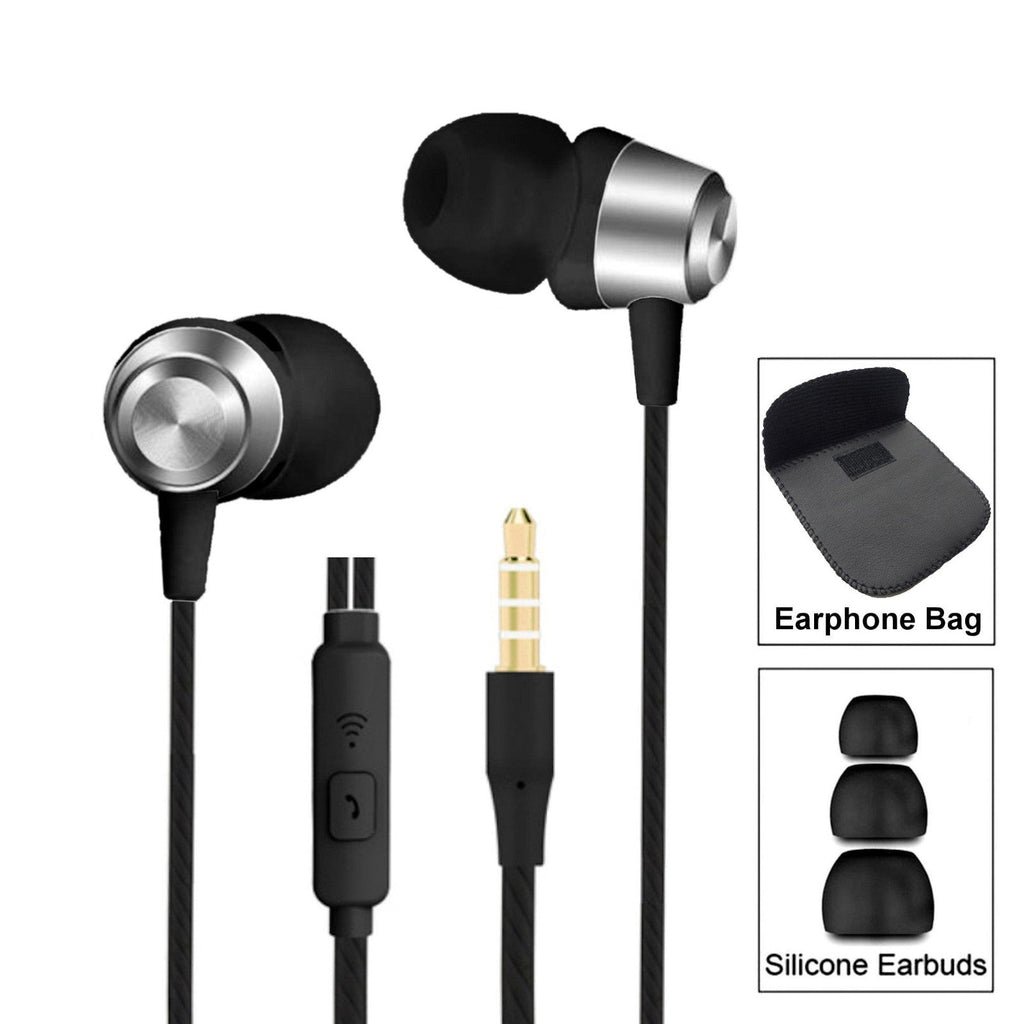 3K S3 In-Ear-Kopfhörer mit Mikrofon und PU-Tasche