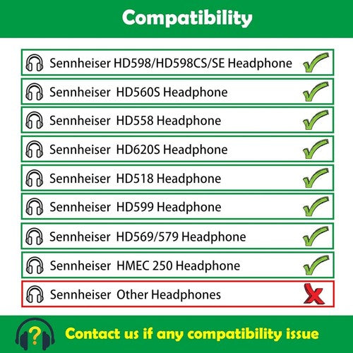 Kunstleder Ohrpolster Sennheiser Kopfhörer HD620S HD560S HD400Pro HD598 HD599... - 3KShop.de