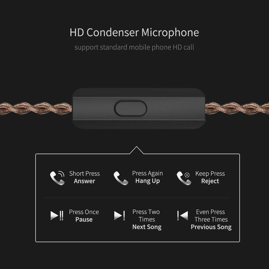 Schwarzes KZ ZSX In-Ear-Headset mit 12 Treibern