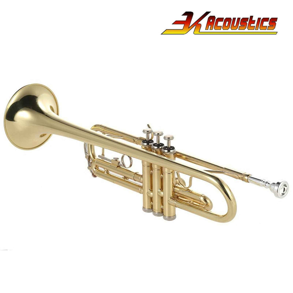 Bb-Trompete Jazztrompete Messing 3K-180S-21G Blasinstrument Koffer Mundstück