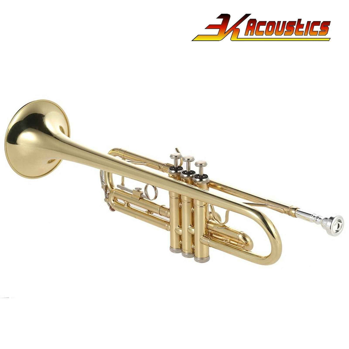 Bb-Trompete Jazztrompete Messing 3K-180S-21G Blasinstrument Koffer Mundstück
