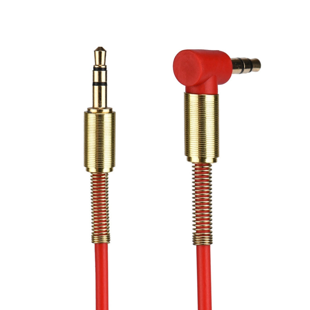 Rot-goldenes 1 m AUX-Kabel mit Winkelstecker