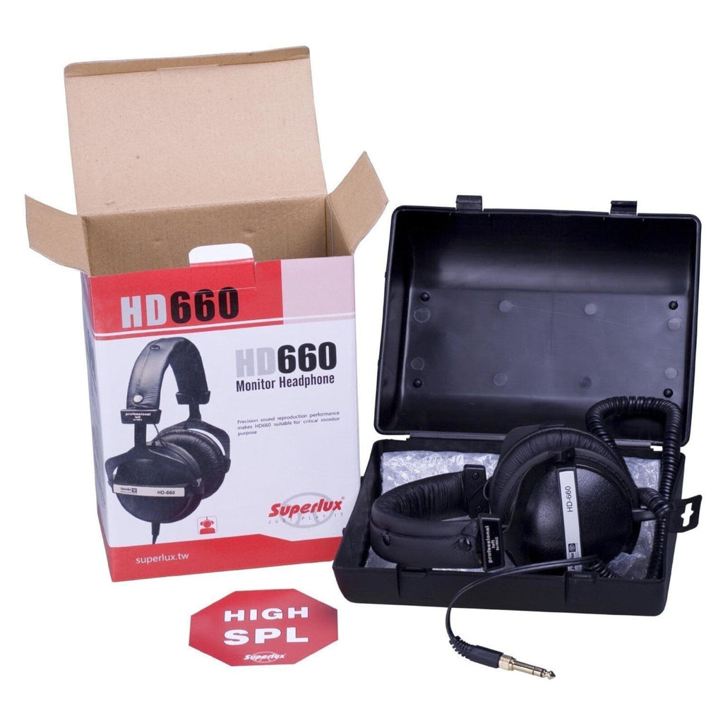 Schwarz-silberne Superlux HD660 Over-Ear-Kopfhörer