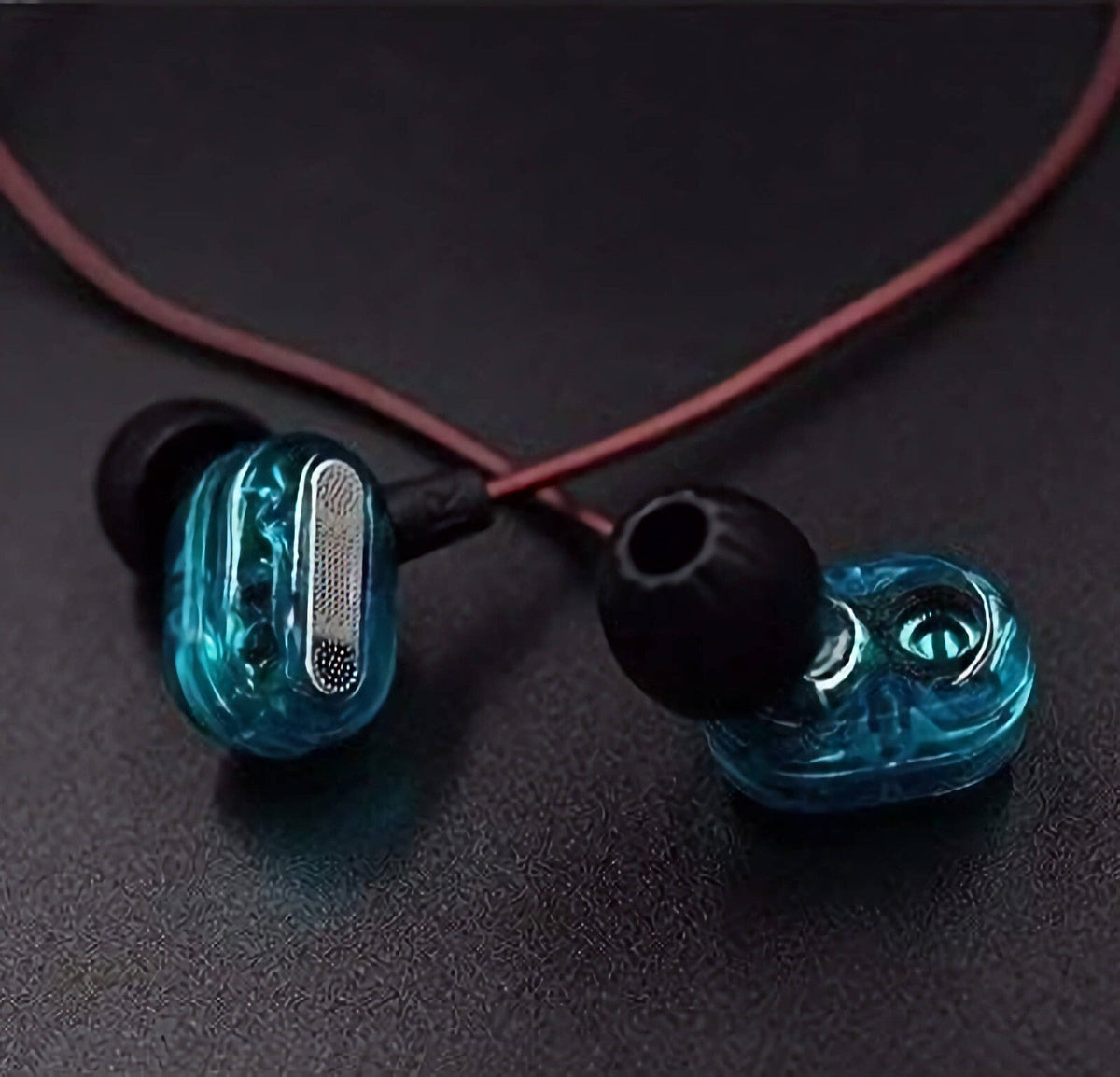 Blaues KZ ZSE Dual-Treiber In-Ear-Headset mit Mikrofon