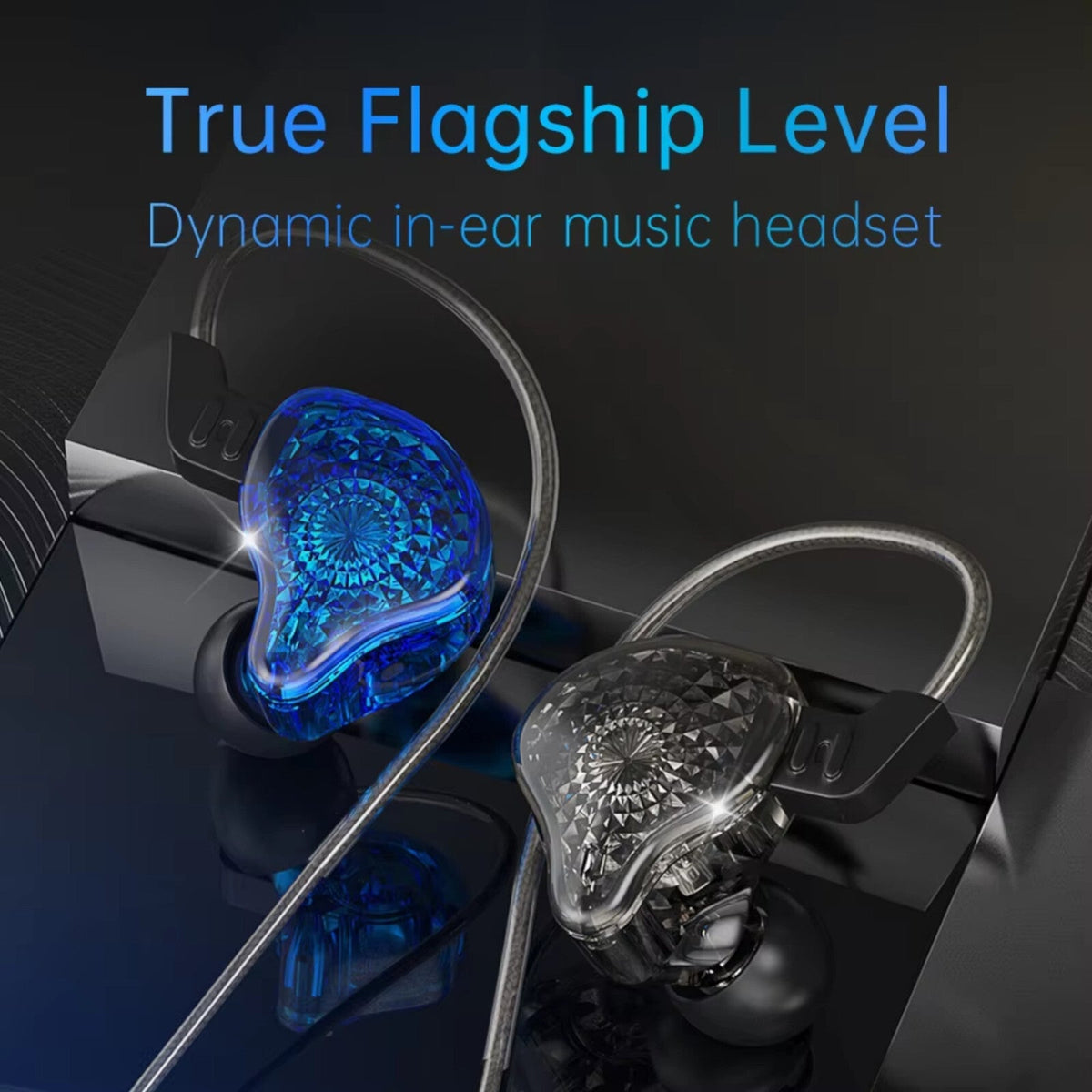 Blaues 3K K2 HD In-Ear-Headset