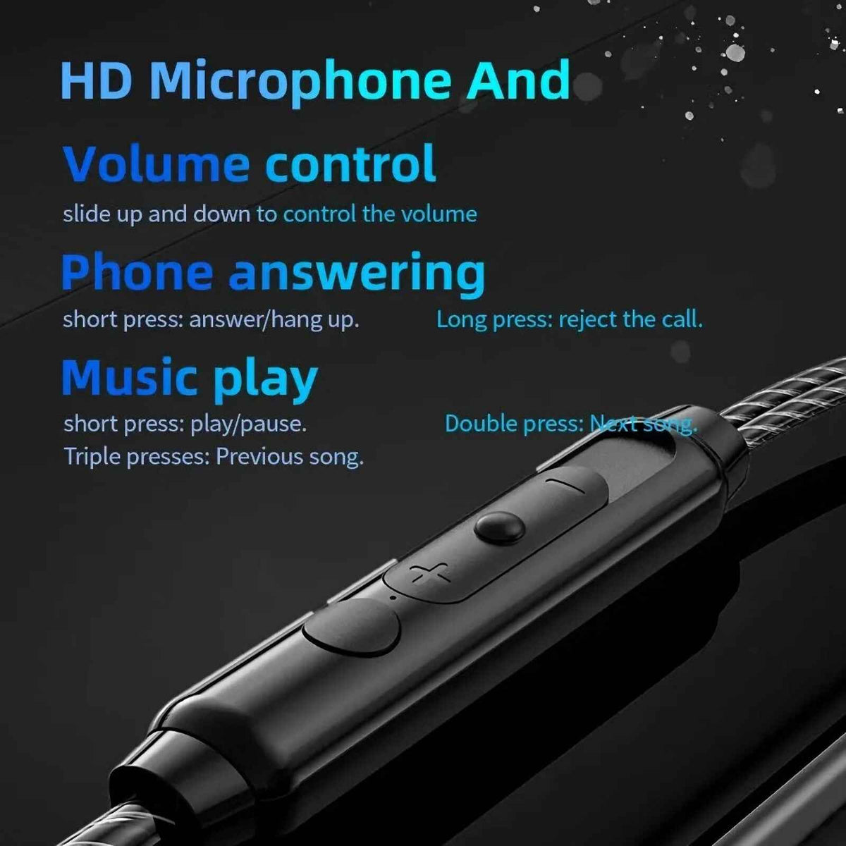Super Bass Headset Kopfhörer QKZ Zen In-Ear Ohrhörer Full Bass Subwoofer Schwarz