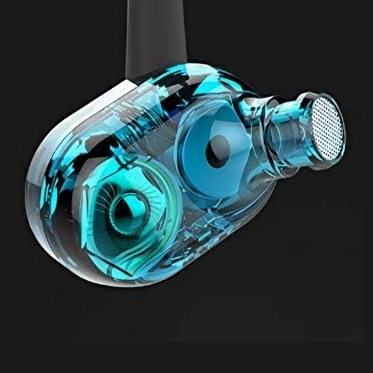 Blaues KZ ZSE Dual-Treiber In-Ear-Headset mit Mikrofon