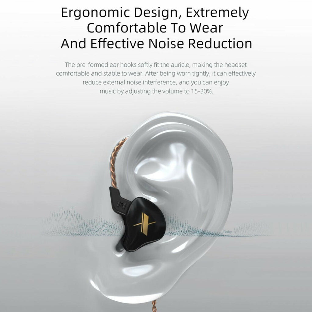 KZ EDX HiFi In-Ear-Kopfhörer mit abnehmbarem Kabel