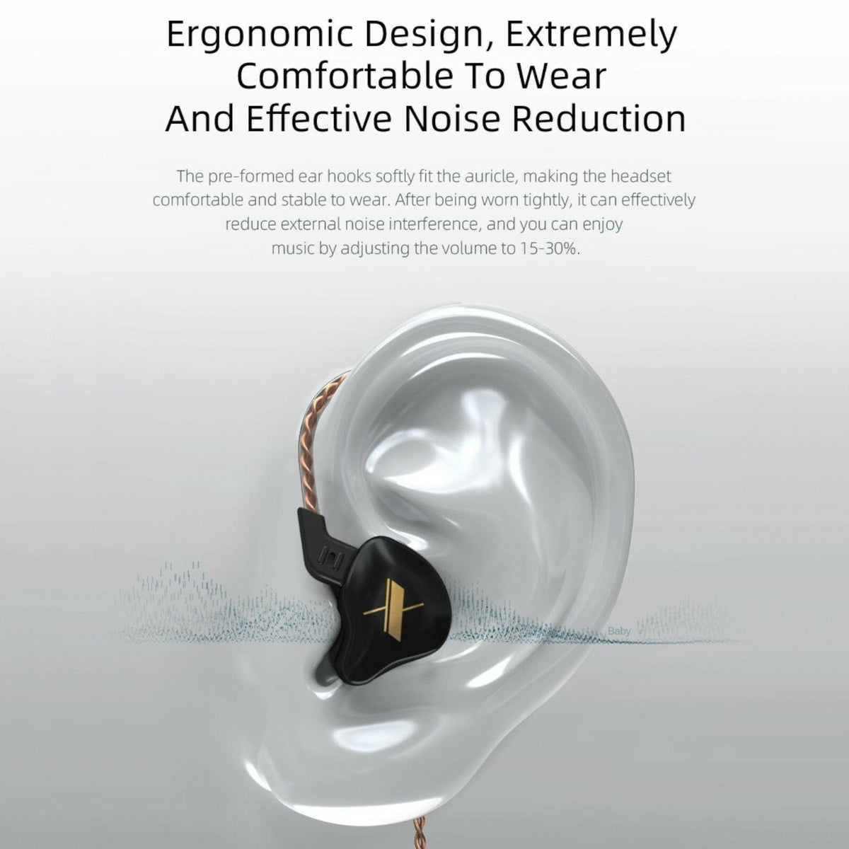 KZ EDX HiFi In-Ear-Kopfhörer mit abnehmbarem Kabel