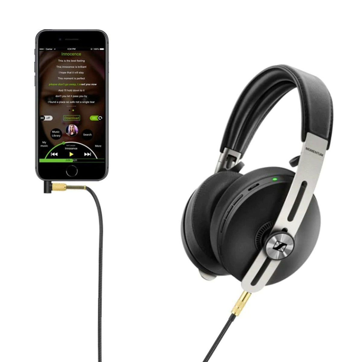 Sennheiser Kabel mit Mikrofon für Momentum 2.0 und HD4-Serie