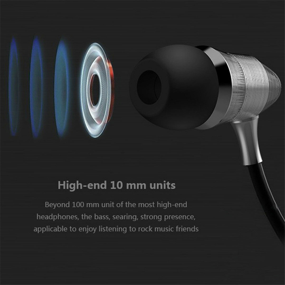 Schwarzes KZ X6 HS Pro Metall In-Ear-Headset