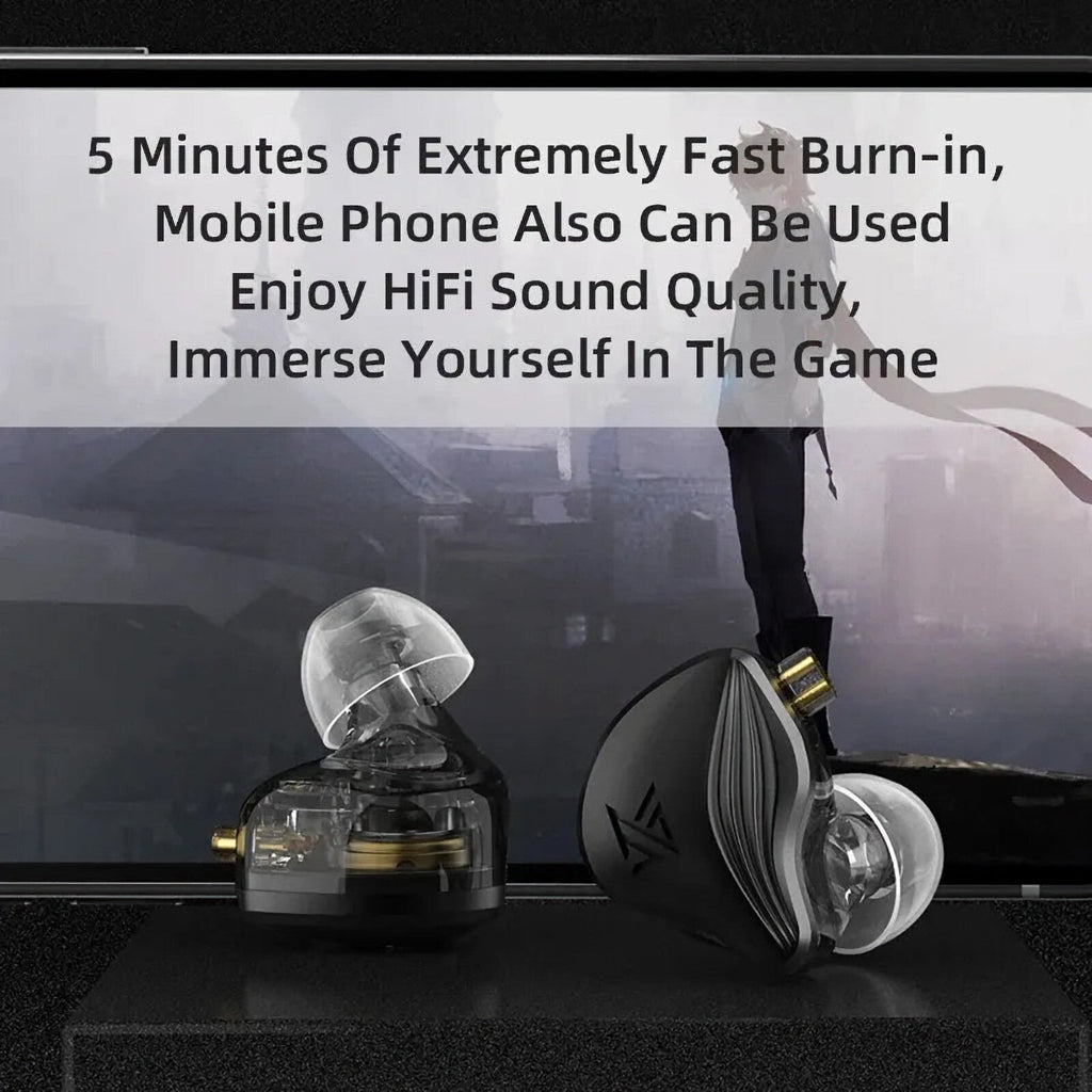 Schwarzes KZ ZEX 3-Treiber In-Ear-Headset