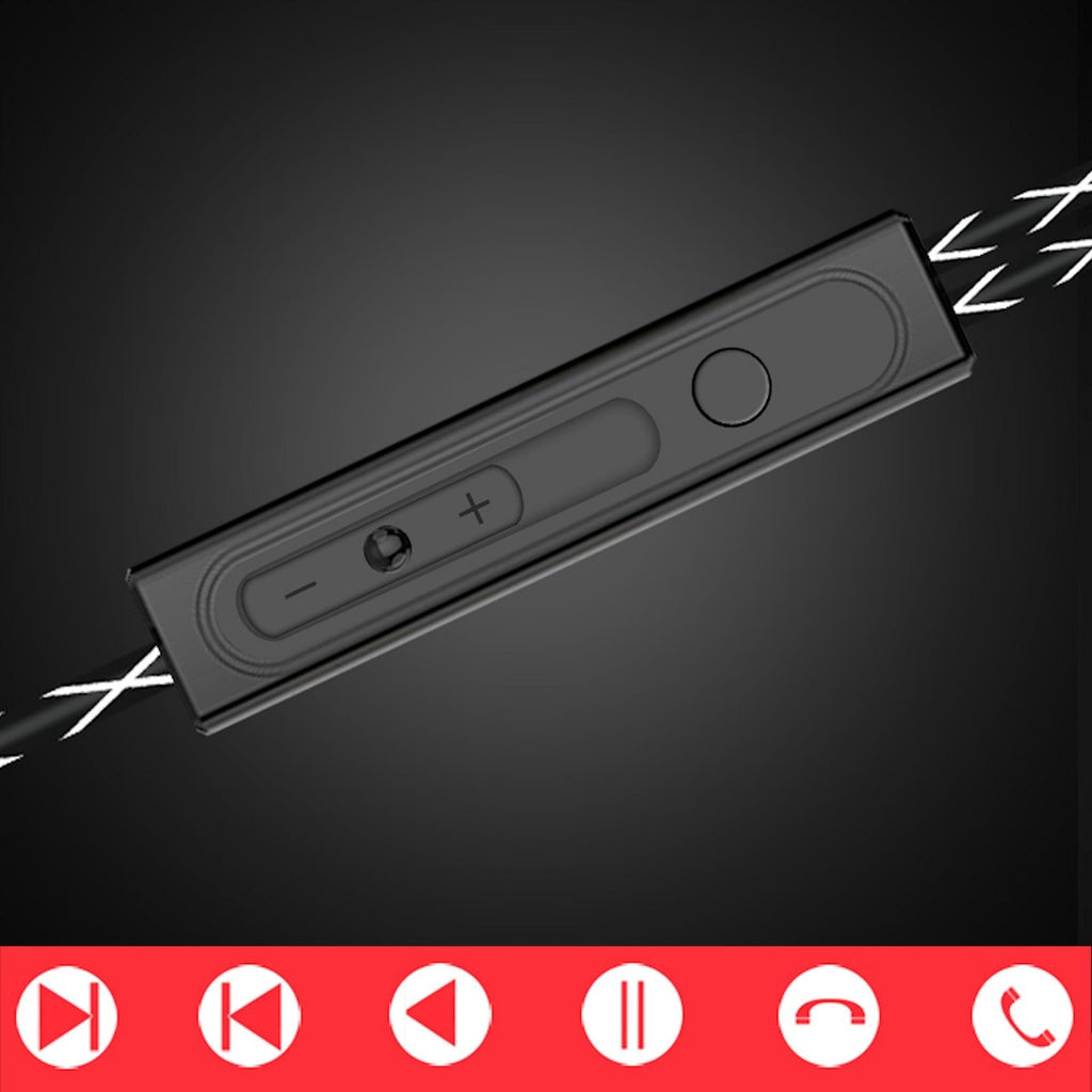 3K V12 In-Ear-Kopfhörer mit Mikrofon und PU-Tasche