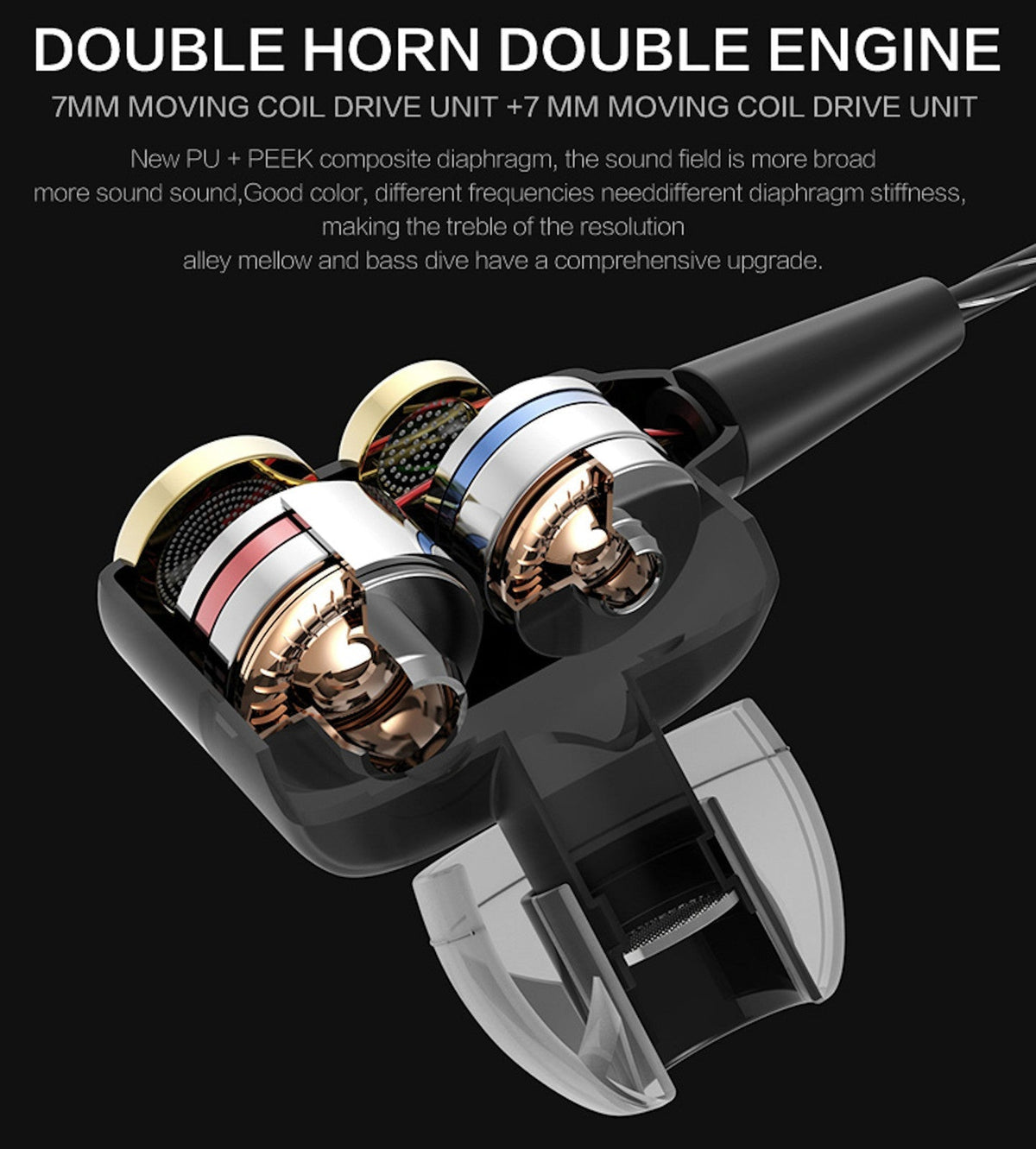 QKZ KD4 Dual-Treiber In-Ear-Headset