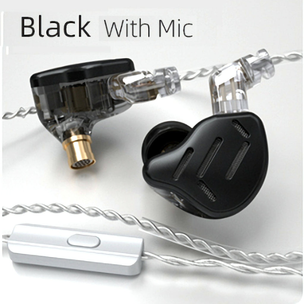 Schwarzes KZ ZAX In-Ear-Headset mit 16 Treibern