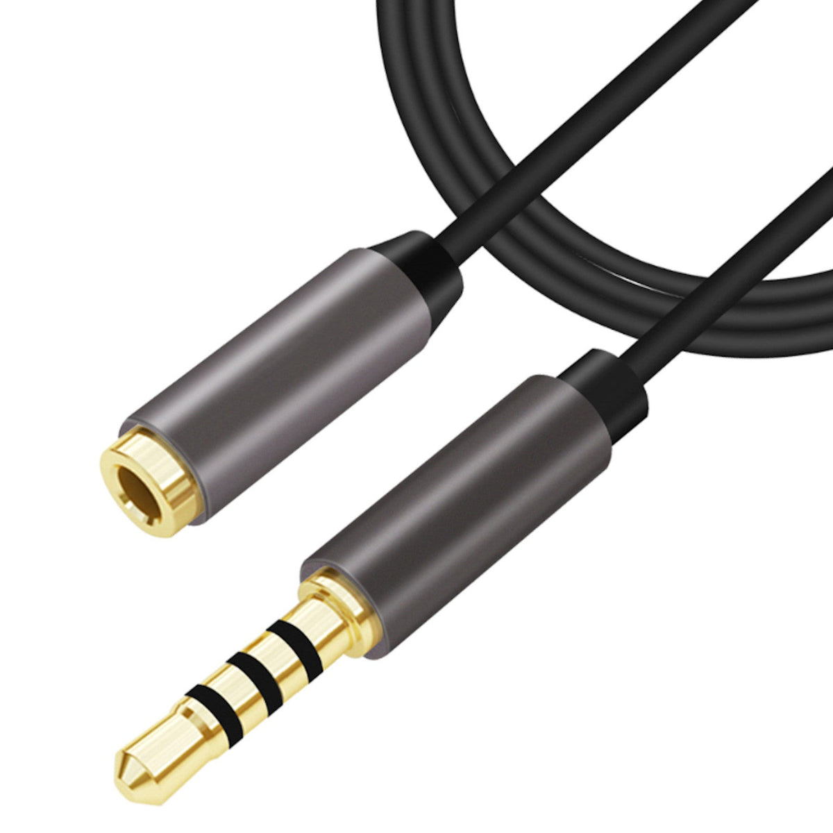 Schwarze 3 m 4-polige Headset-Verlängerung