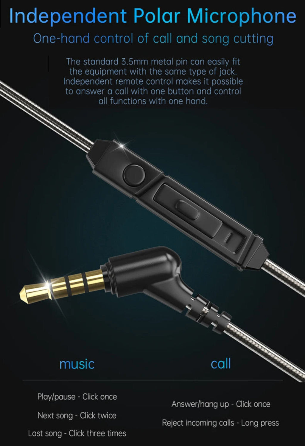 Kristallfarbenes 3K K2 HD In-Ear-Headset