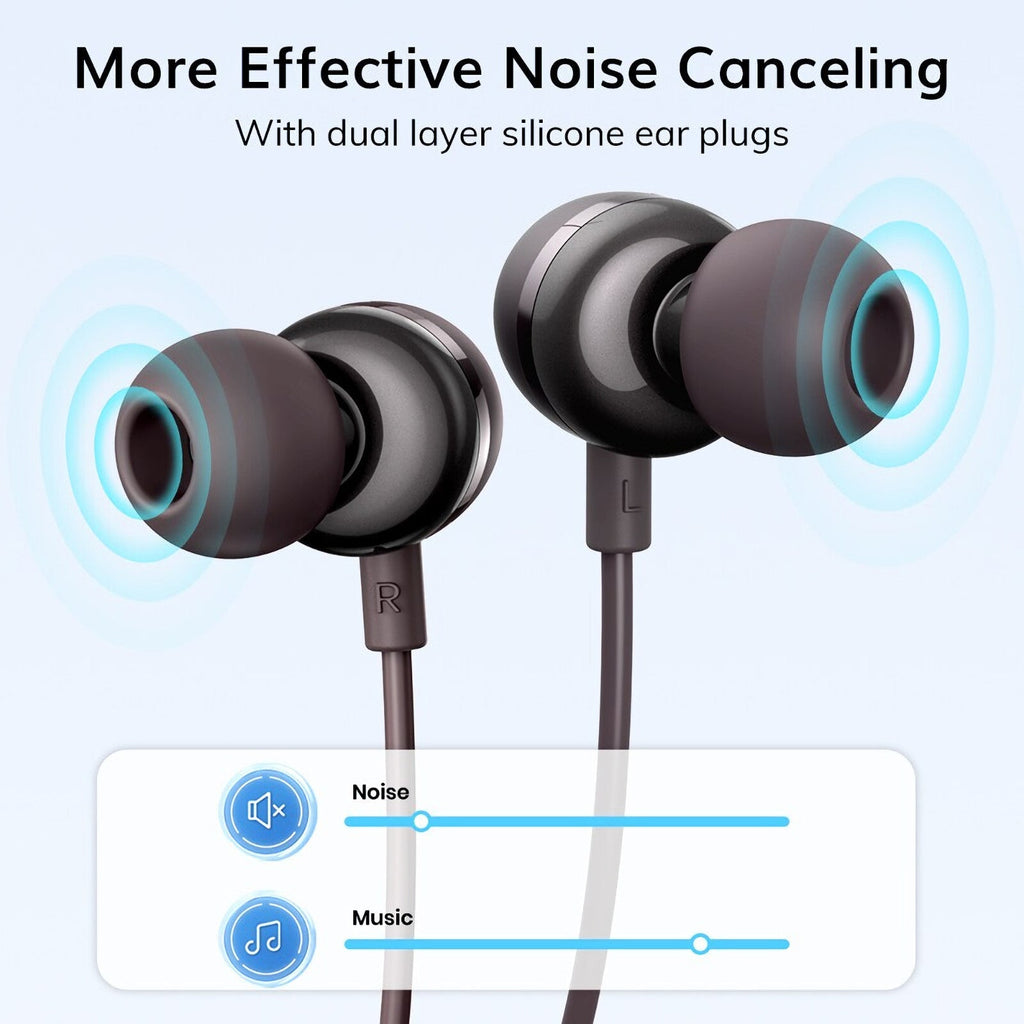 Braunes F36 Metall In-Ear-Headset mit Hardcase