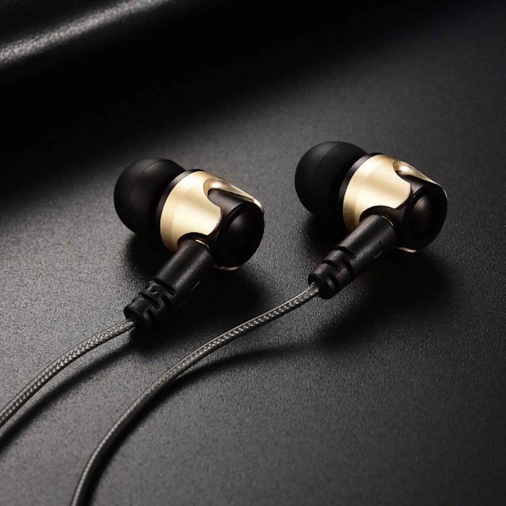 Super Bass High-End In Ear Kopfhörer QKZ DM4 Gold Ohrhörer, austauschbare Kabel