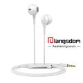 Weißes Langsdom E5 Metall In-Ear-Headset