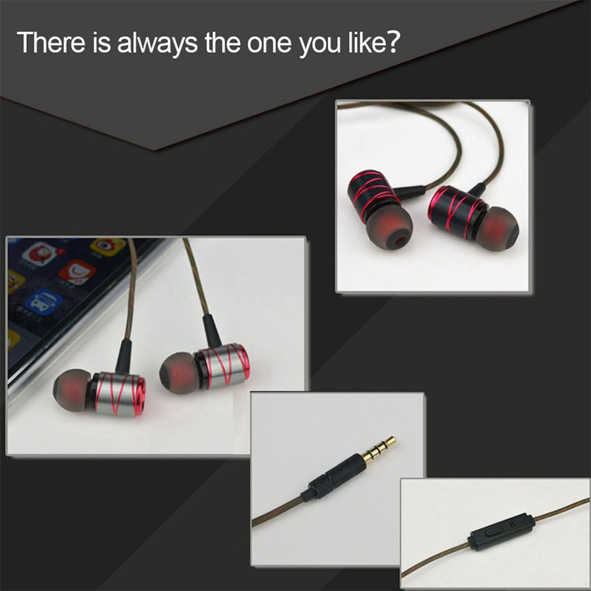 Schwarz-rotes KZ ED1HS In-Ear-Headset
