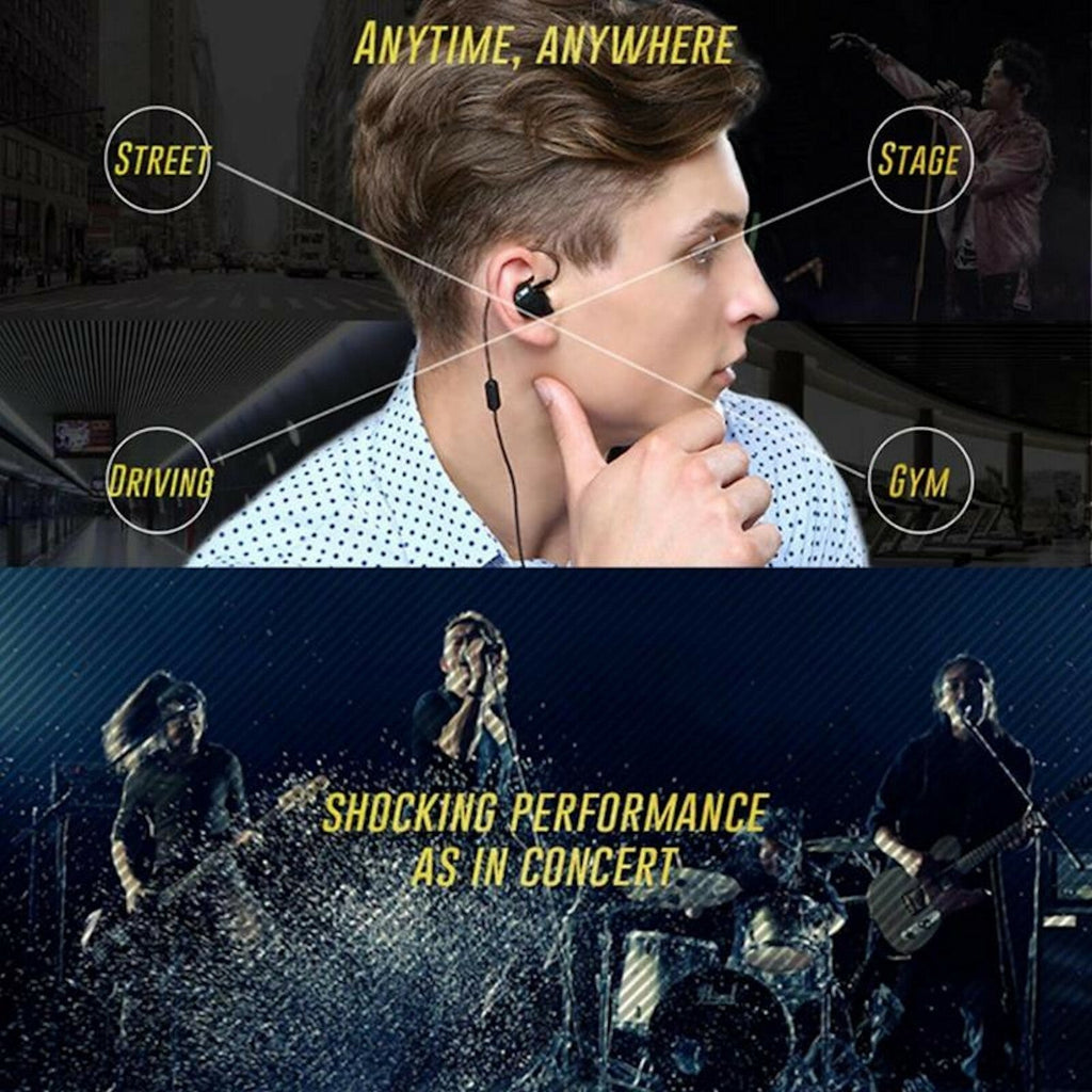 Schwarzes KZ HD9 Sport In-Ear-Headset