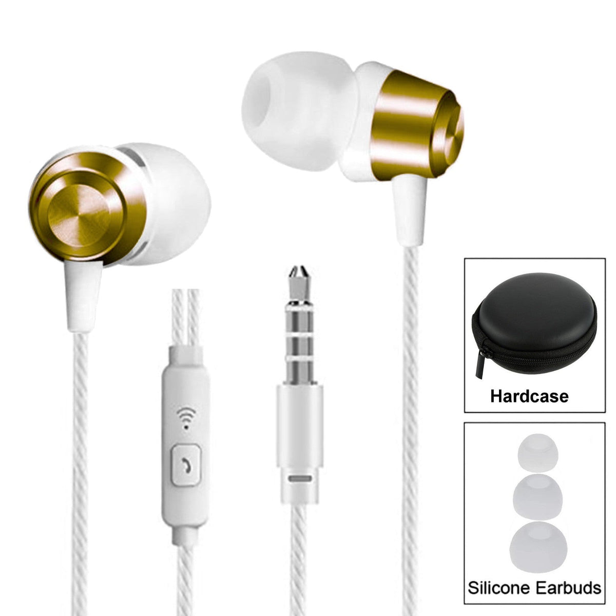 3K S3 In-Ear-Kopfhörer mit Mikrofon und PU-Tasche