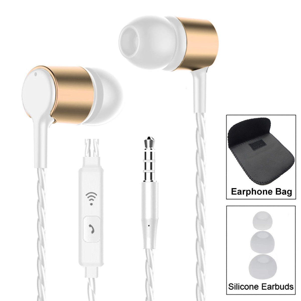 3K S24 In-Ear-Kopfhörer mit Mikrofon und PU-Tasche
