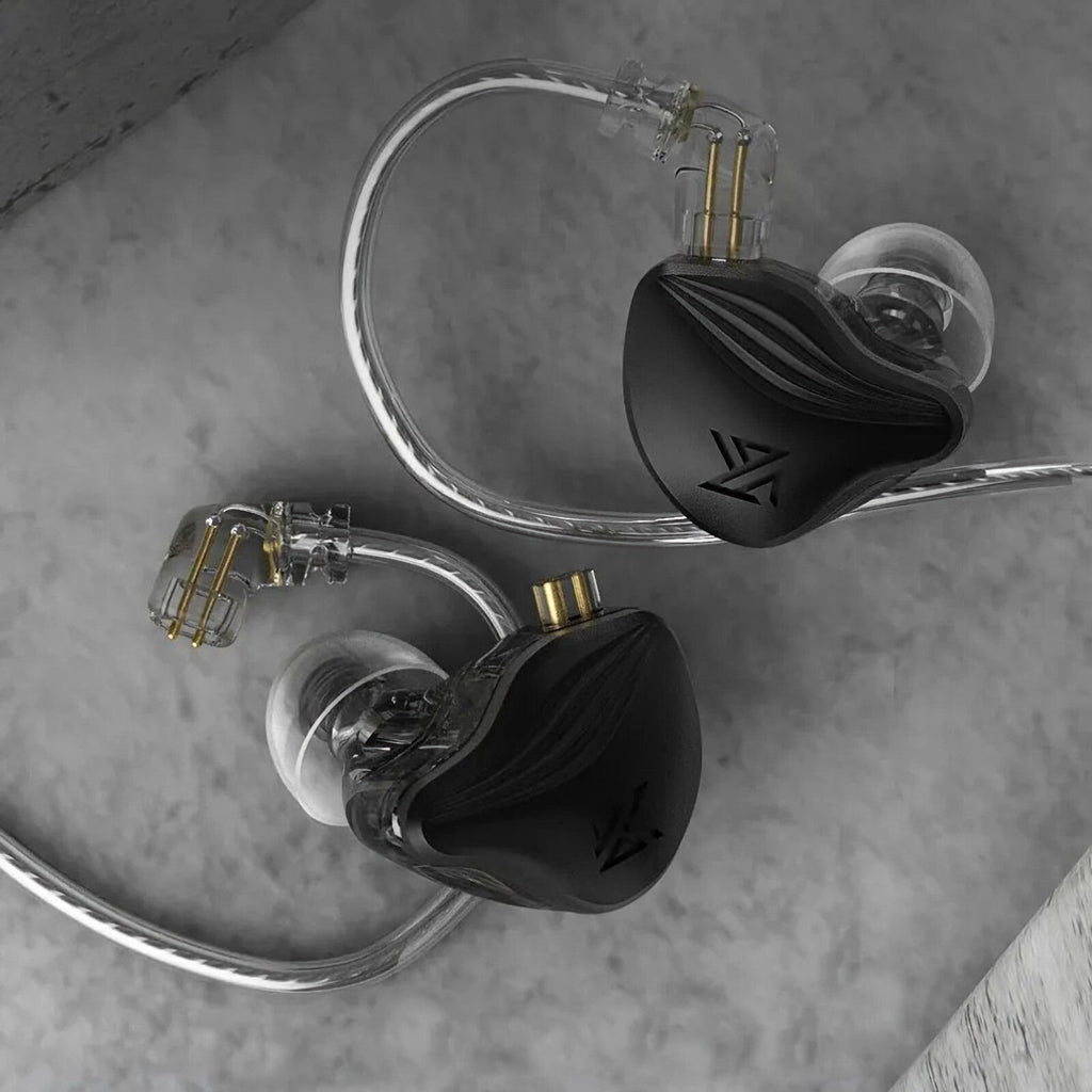 Schwarzes KZ ZEX 3-Treiber In-Ear-Headset