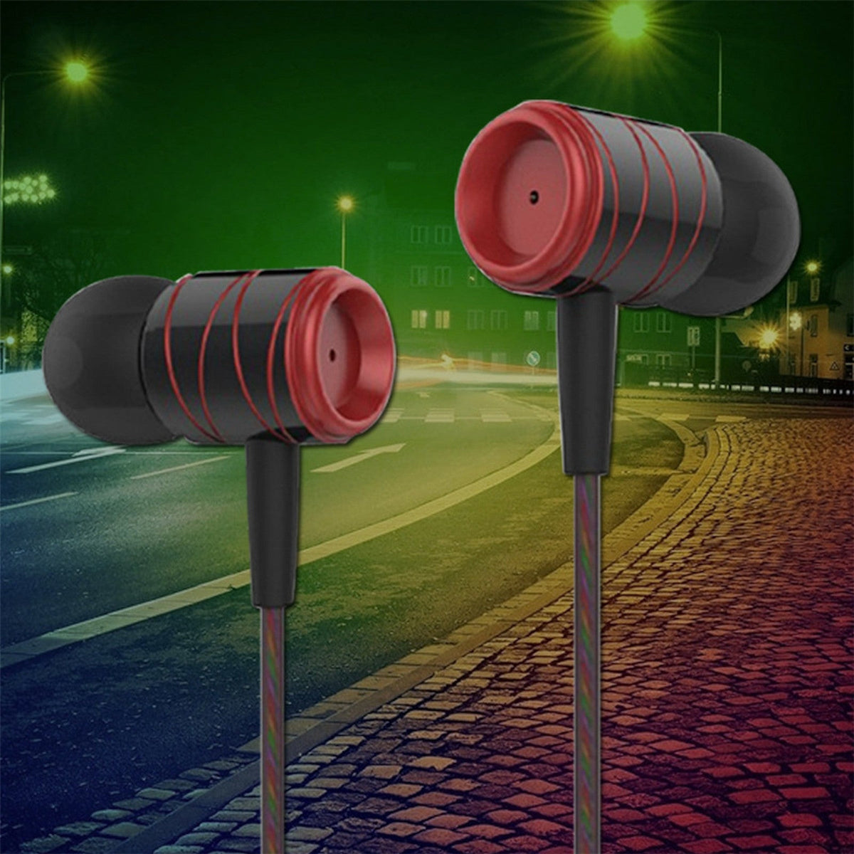 Schwarz-rotes KZ ED1HS In-Ear-Headset
