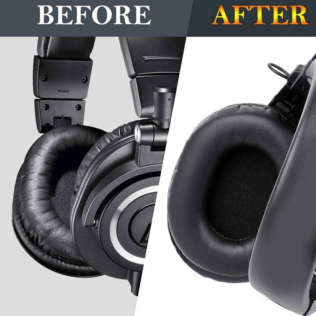 Schwarze Ohrpolster für Audio-Technica ATH-M50x und M40x