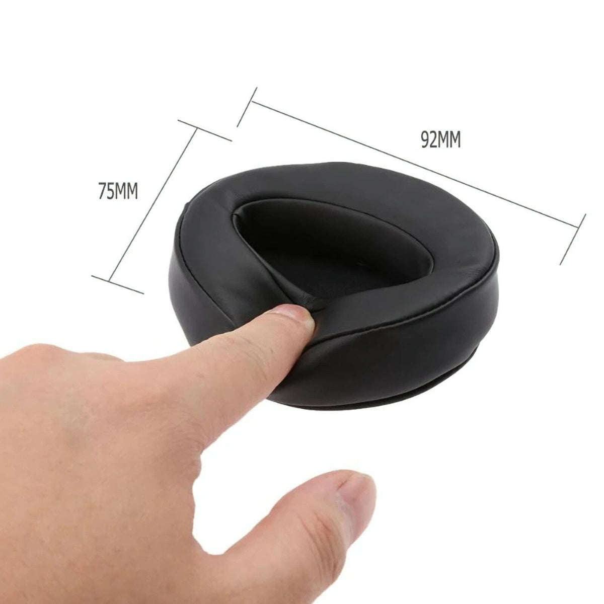 Schwarze Kunstleder-Ohrpolster für Sennheiser HD4-Serie