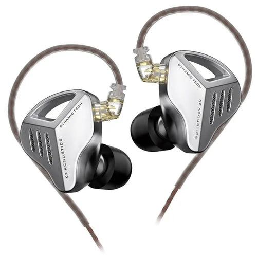 Silberne KZ ZVX High-End In-Ear-Kopfhörer aus Metall