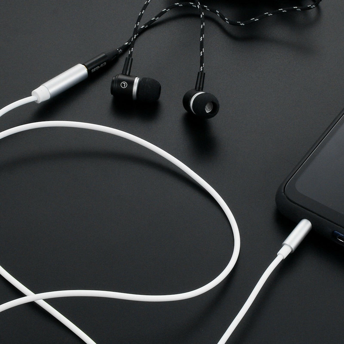 Weiße 1 m 4-polige Headset-Verlängerung