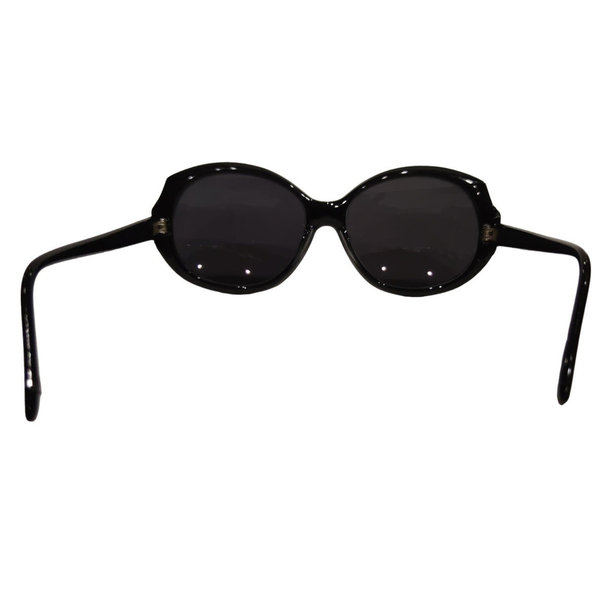 Schwarze Cat-Eye-Sonnenbrille mit Strass