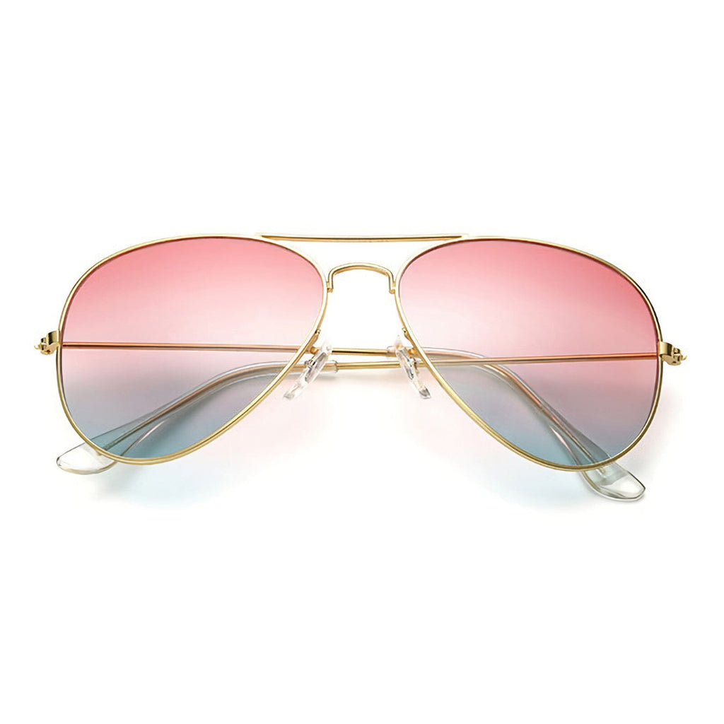Rot-blaue Fashion Piloten-Sonnenbrille