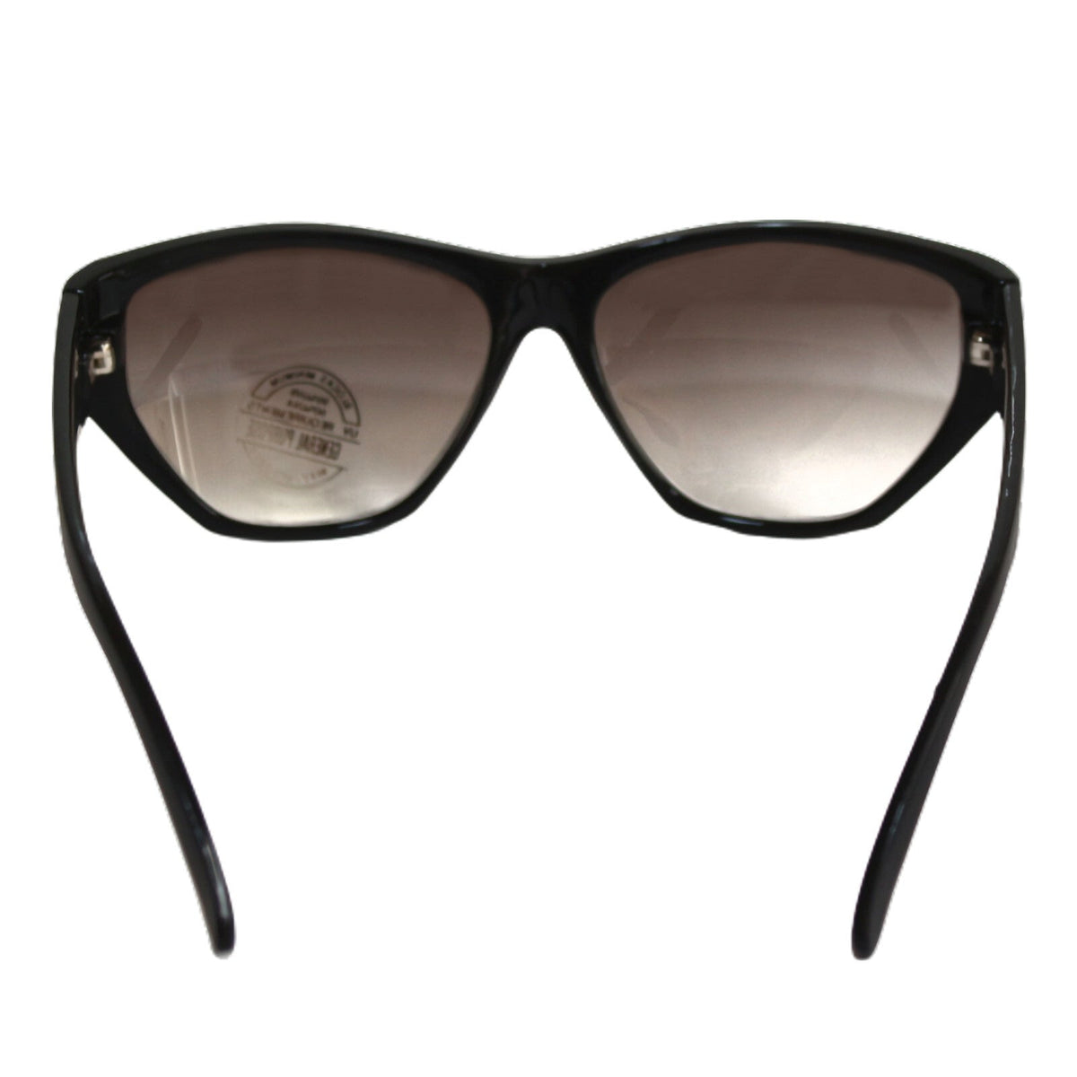 Mattschwarze Vintage Sonnenbrille mit goldenen Applikationen