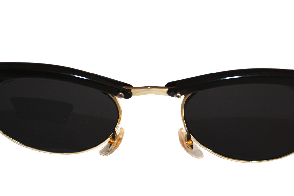 Schwarz-goldene Vintage Sonnenbrille