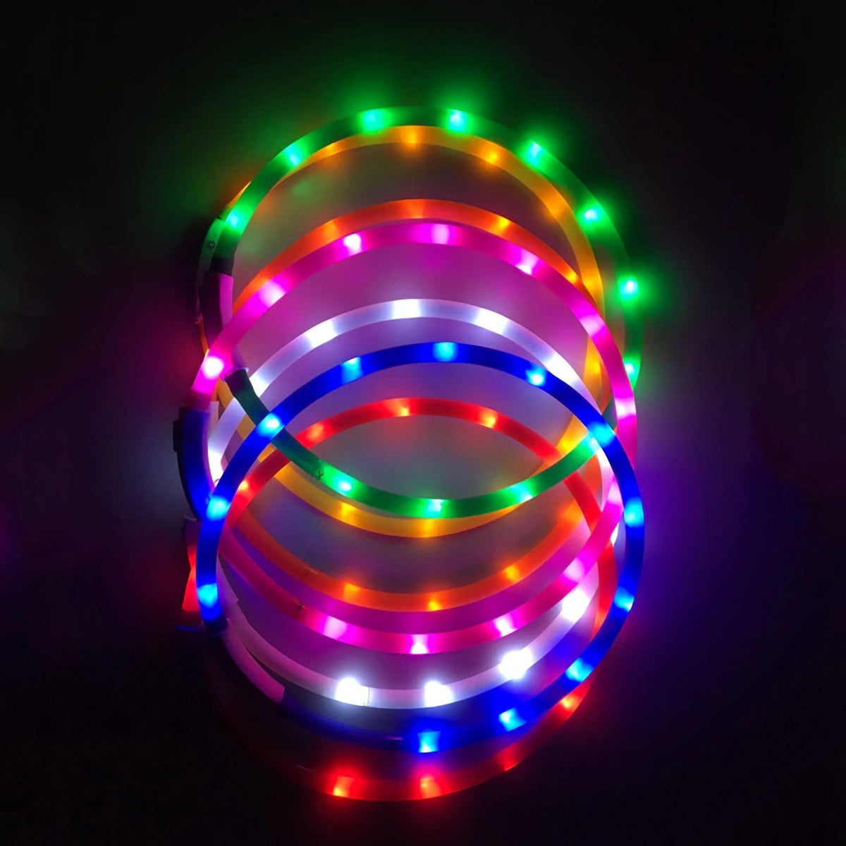 Kürzbares LED-Hundehalsband mit mehreren LEDs