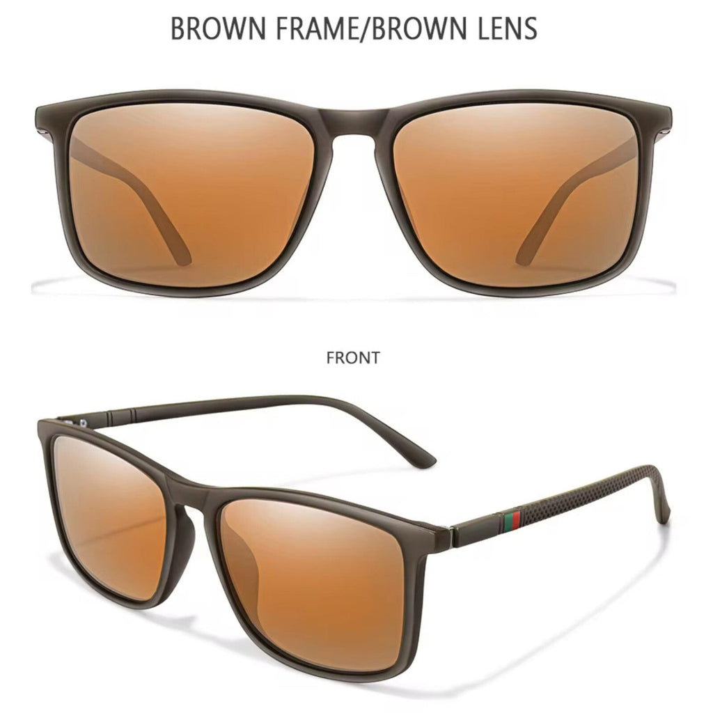 Matt-braune polarisierte Sonnenbrille