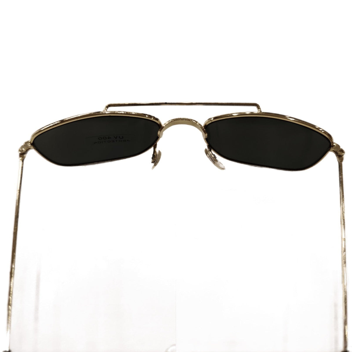 Gold-schwarze Piloten-Sonnenbrille im Porsche-Stil