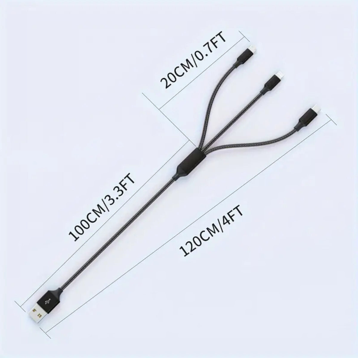 1,2m 4A USB Typ C Kabel Multi Micro Schnell Ladekabel iPhone Samsung Xiaomi LG - 3KShop.de